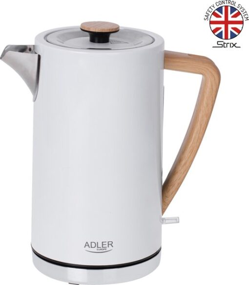 Adler AD-1347 w - Waterkoker hoog - wit - metaal - Strix - 1.7 liter