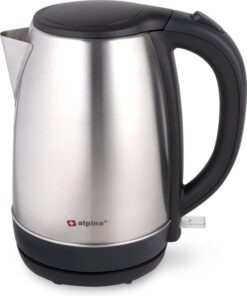 Alpina Waterkoker - Snoerloos - Strixregeling - 1,7 L - Zwart/ RVS