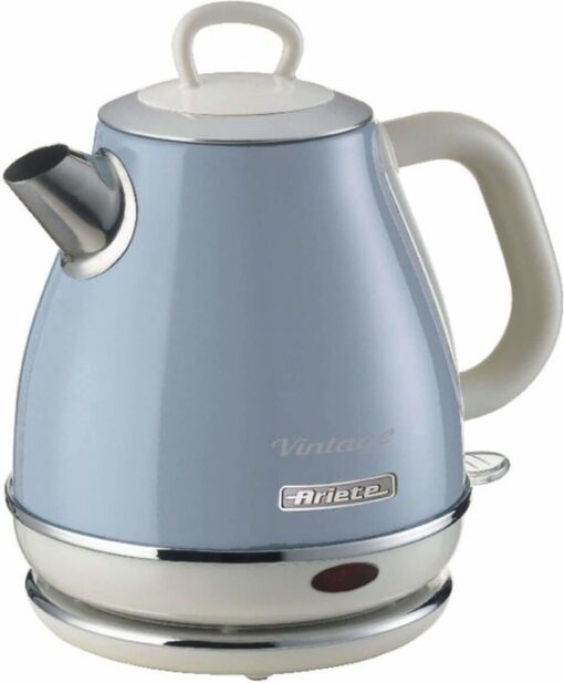 Ariete 2868/05 | Vintage waterkoker | 1 Liter inhoud | 1630 Watt | draadloos | blauw