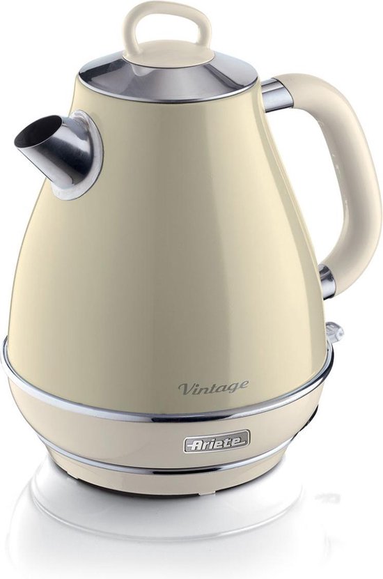 Ariete 2869/03 | Vintage waterkoker | 2000W | 1,7 liter inhoud | draadloos | Beige