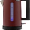 Brabantia D1S-6TRD Waterkoker - 1,7 Liter - 2400 Watt - LED-verlichting - RVS - Rood