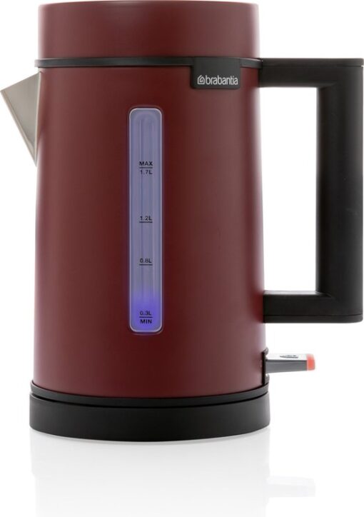 Brabantia D1S-6TRD Waterkoker - 1,7 Liter - 2400 Watt - LED-verlichting - RVS - Rood