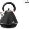 Buccan - Retro Waterkoker - Zwart Rose goud – 1.7 Liter