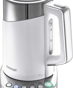 Concept RK3170, 1,7 l, 2200 W, Roestvrijstaal, Wit, Kunststof, Roestvrijstaal, Instelbare thermostaat, Waterniveau-indicator