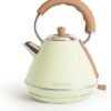 CREATE Waterkoker Retro - 1200 Watt - 1 Liter - RVS - BPA vrij - Elektrisch - Pastelgroen - Kettle Retro M