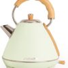 CREATE Waterkoker Retro - 2200 Watt - 1,7 Liter - RVS - BPA vrij - Elektrisch - Pastelgroen - Kettle Retro L
