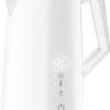 ECG RK 1893 Digitouch White - Dubbelwandige waterkoker met temperatuurregeling 1,7 l - 2200 W - Wit