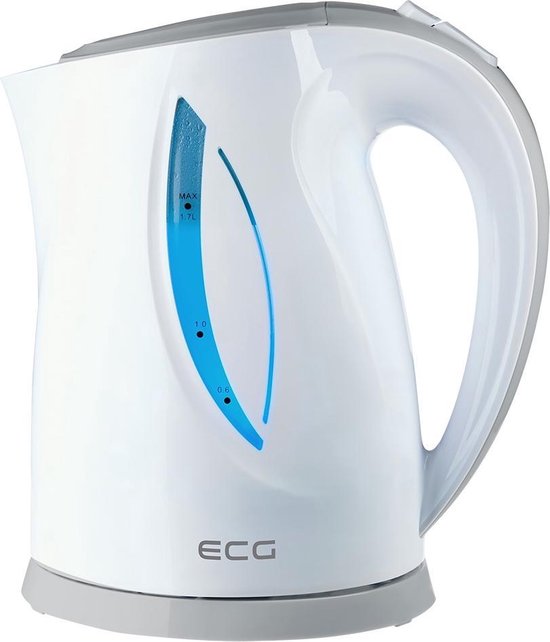 Electro Center kunststof waterkoker, 1.7 liter, wit-grijs, 2000W