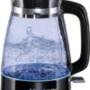 Glazen Waterkoker - Waterkokers - 1.7 Liter - 2400 Watt - Verwijderbare, Losse Deksel - Zwart