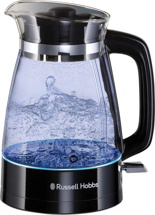 Glazen Waterkoker - Waterkokers - 1.7 Liter - 2400 Watt - Verwijderbare, Losse Deksel - Zwart