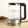 GOURMETmaxx glaskoker LED 1.7l - roestvrij staal/zwart