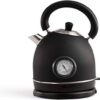 Gratyfied - Vintage Waterkoker - Retro Waterkoker - Retro Waterkoker Zwart - 1,8L