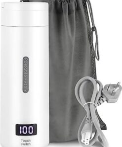 Graytified - Draagbare Waterkoker - Reiswaterkoker- Mini Waterkoker - Wit