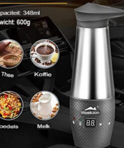 Graytified - Draagbare Waterkoker - Reiswaterkoker- Mini Waterkoker - Zwart