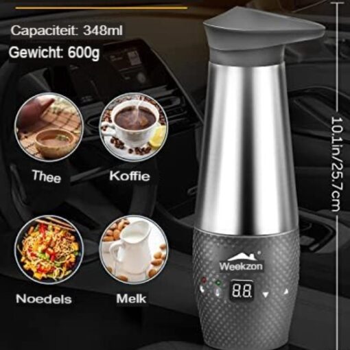 Graytified - Draagbare Waterkoker - Reiswaterkoker- Mini Waterkoker - Zwart