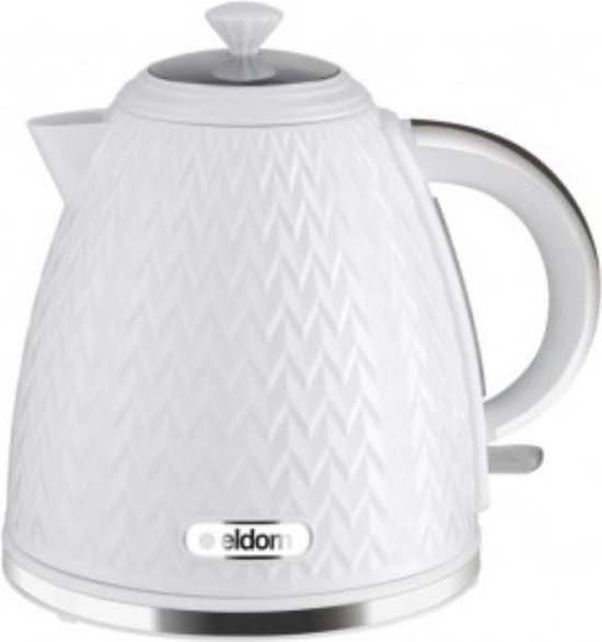 Grote Waterkoker Retro - ELDOM - Wit Glans - 1.7 Liter