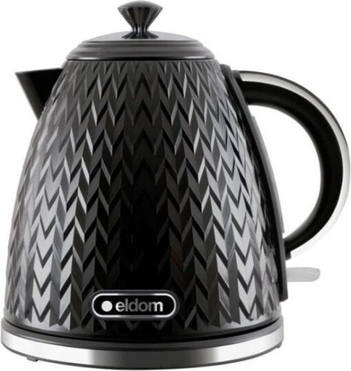 Grote Waterkoker Retro - ELDOM - Zwart Glans - 1.7 Liter
