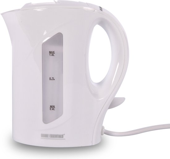 H&E Waterkoker 1 Liter Wit - Energiezuinig 900 Watt - Snelkokend en Compact Design