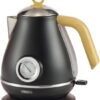Kassel 93226 - Retro Waterkoker - 1,7L - RVS - Zwart - met thermometer