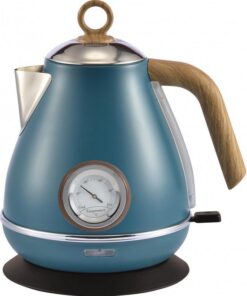 Kassel 93234 - Retro Waterkoker - 1,7L - RVS - Turquoise - met thermometer