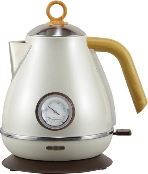 Kassel 93235 - Retro Waterkoker - 1,7L - RVS - Pearl - met thermometer