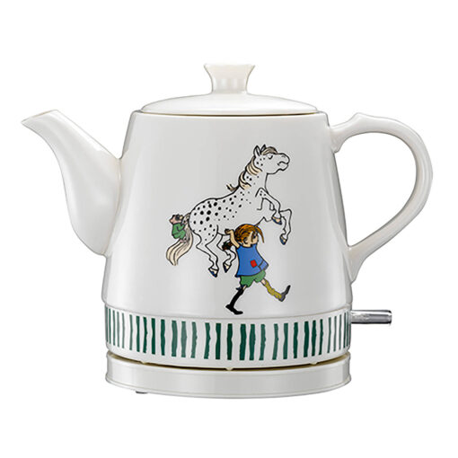 Keramische waterkoker Pippi Langkous & Witje 0,8 liter Pippi Wit