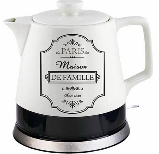 Maestro MR-072 - Elektrische keramische Waterkoker 1L | Automatische uitschakeling 220-240V | Wit