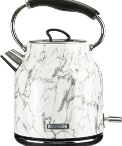 Marble Waterkoker retro - Marmerprint - Snoerloos te gebruiken - Metaal - antikalk waterfilter - ruime 1.7L inhoud voor 8 koppen thee - BPA vrij