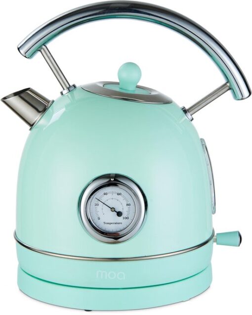 MOA Retro Waterkoker - Pastel Groen - Mint Groen - Elektrisch - RVS - EK4TG