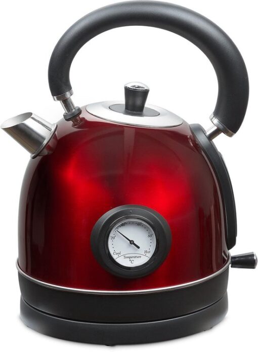 MOA Retro Waterkoker Rood 1,8 liter - Elektrisch - RVS - EK3TR
