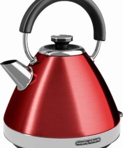 Morphy Richards Venture Pyramid Retro - Waterkoker - Red - Met kalkfilter - Draadloos