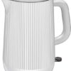 MPM - Stille Dubbelwandige RVS Waterkoker - 1,7 Liter - 1800W - Coolwall Wit