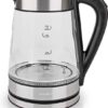 Nedis SmartLife Waterkoker - Wi-Fi - 1.7 l - Glas - 40,60,70,80,90,100 °C - Temperatuurindicator - 360 graden draaibaar - Verborgen verwarmingselement - Strix-controller - Droogkookbeveiliging