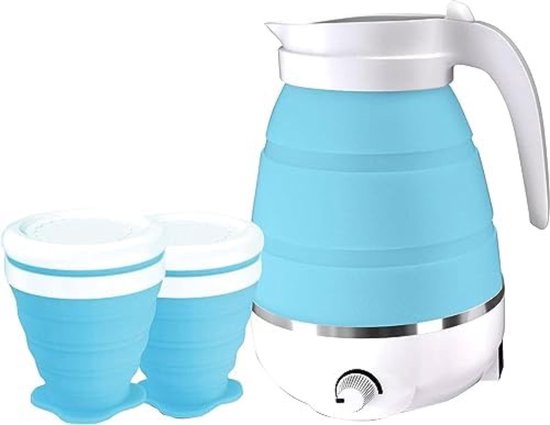 Opvouwbare waterkoker - 19,1 x 14 x 11,1 cm - 600 milliliter - Blauw