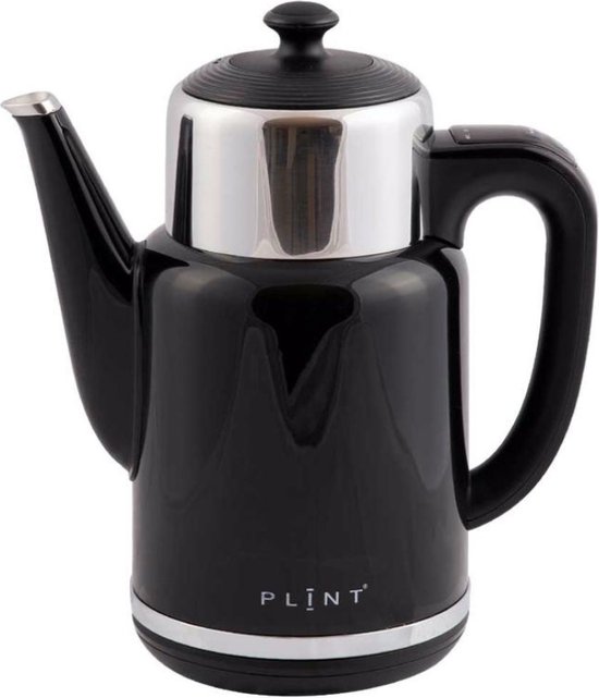 P L I N T | Zwart | Nieuwste model, BPA vrije, retro waterkoker met variabele temperatuurinstelling en geïntegreerde warmhoudkan | *** Nu met drie jaar garantie!***