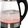 Royalty Line® GWK34300 Waterkoker - Glass - Met Rood Led Verlichting - 1.7 Liter - 2200W - RVS