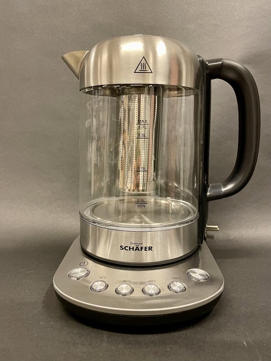 Schäfer 21203 - 2 in 1 thee- en waterkoker 1.7L met temperatuurregeling