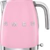 SMEG KLF04PKEU - Waterkoker - Roze - 1,7L - 7 Temperaturen