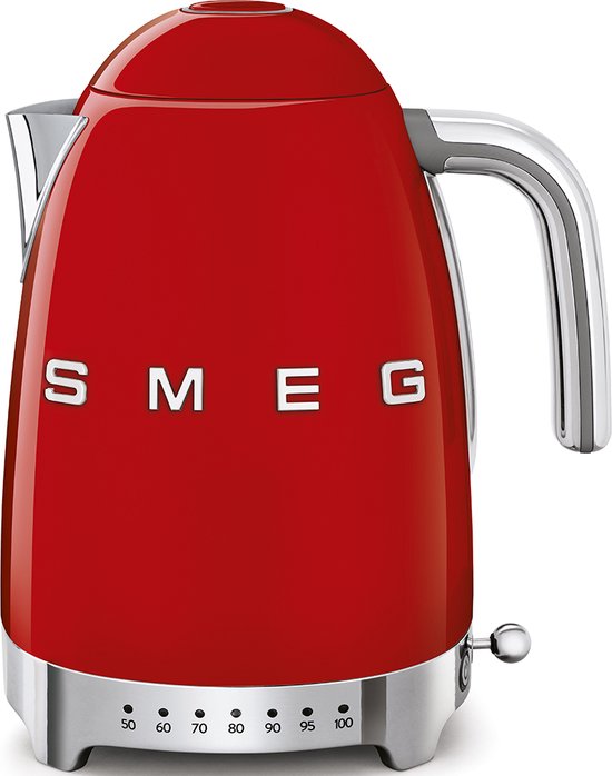 SMEG KLF04RDEU - Waterkoker - Rood - 1,7L - 7 temperaturen