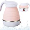 TeaTime Opvouwbare waterkoker - roze - waterkokers - waterkoker klein - elektrisch - 0.6L