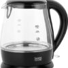Teesa TSA1030B - Draadloze elektrische waterkoker, 1,0 liter, zwart/glas