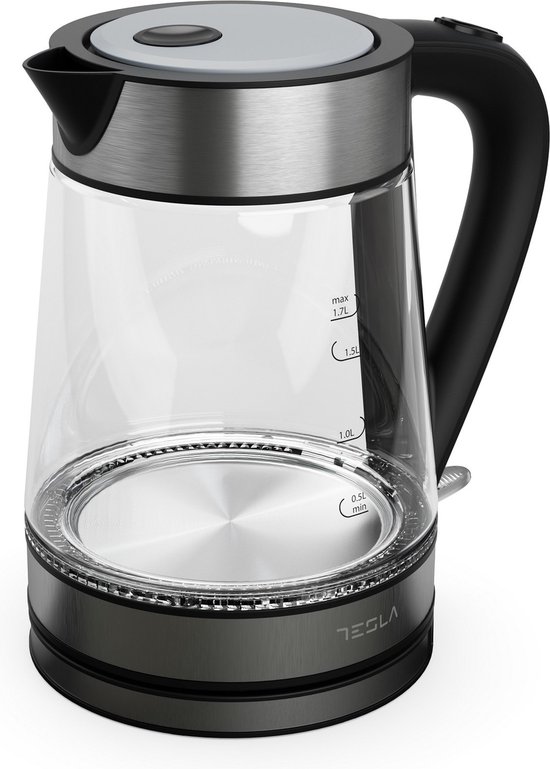 Tesla KT300X - Waterkoker - Retro - 1,7L - met Filter - 2200W - Glas - RVS