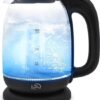 Waterkoker - Heetwaterdispenser - Glas en roestvrij staal - Ledverlichting