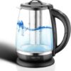 Waterkoker - Met temperatuurregeling - Theefilter - 2 liter - Glas - Waterkokers