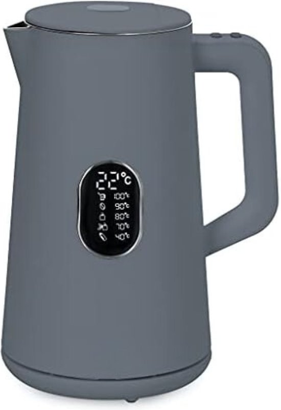 Waterkoker met Temperatuurregeling - 1,5L - 1800W - Grijs